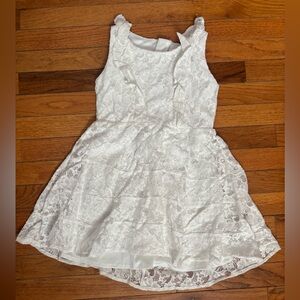 Place White Lace Formal Kids Dress